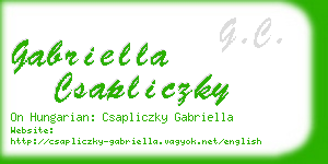 gabriella csapliczky business card